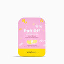 Avvy Beauty Puff Off eye contour patch packet in pink and yellow packaging, containing 20 patches, on a clean white background-Hair Care Canada