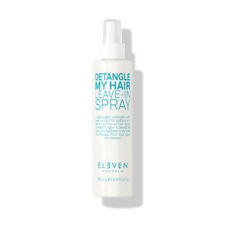 Hair spray bottle labeled 'Detangle My Hair Leave-In Spray' by Eleven on a white background-Hair Care Canada