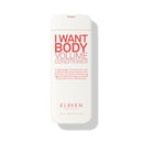Body volume conditioner bottle with red text on a white background-Hair Care Canada