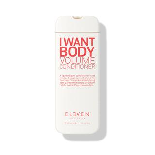 Body volume conditioner bottle with red text on a white background-Hair Care Canada