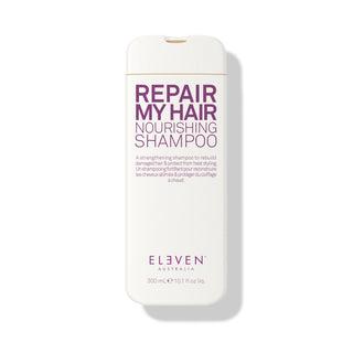 Shampoo bottle labeled 'Repair My Hair Nourishing Shampoo' by Eleven on a white background-Hair Care Canada