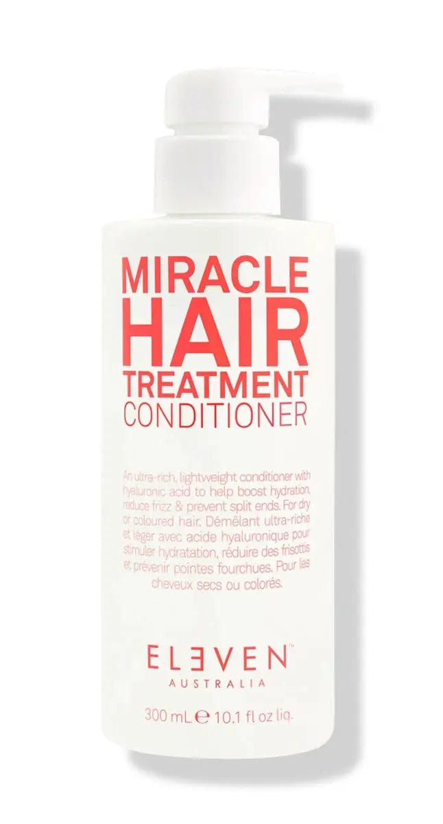 Miracle Hair Treatment Conditioner bottle with pump on a white - Hair Care Canada
