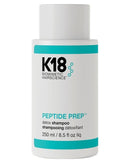 Hair Care Canada K18 PEPTIDE PREP Detox Shampoo bottle with white and teal branding for clarifying hair care.
