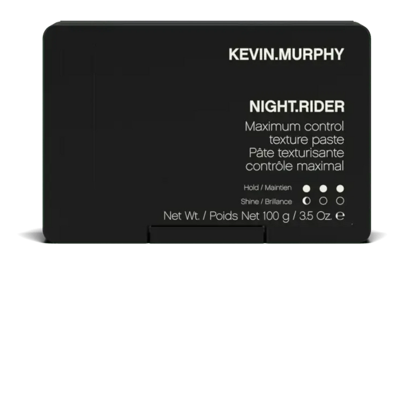 Kevin Murphy Night.Rider hair product packaging on a white background - Hair Care Canada