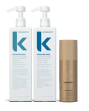 Kevin Murphy hair care products including Repair-Me Wash, Repair-Me Rinse, and Session Spray on a white background - Hair Care Canada