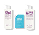 Three hair care products from Eleven Australia on a white background - Hair Care Canada