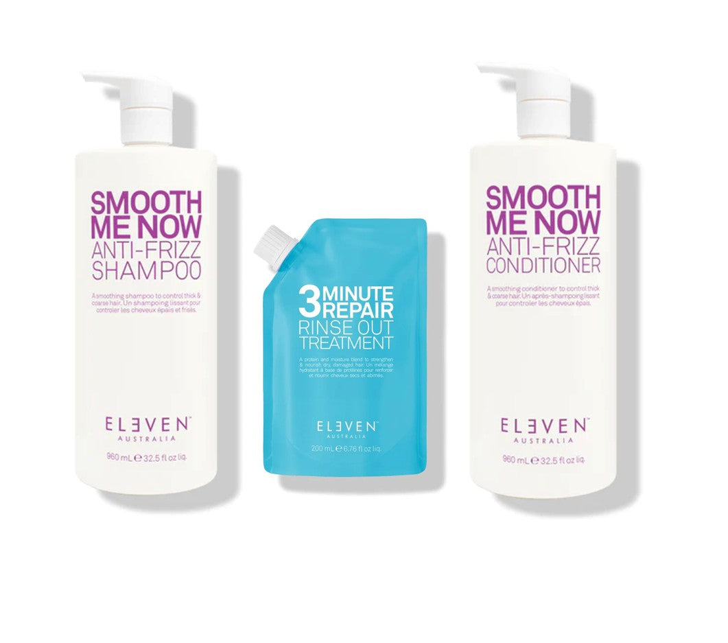 Eleven Australia Smooth Me Now Shampoo & Conditioner Duo 960ml – Anti-Frizz Set – Best Value – Canada